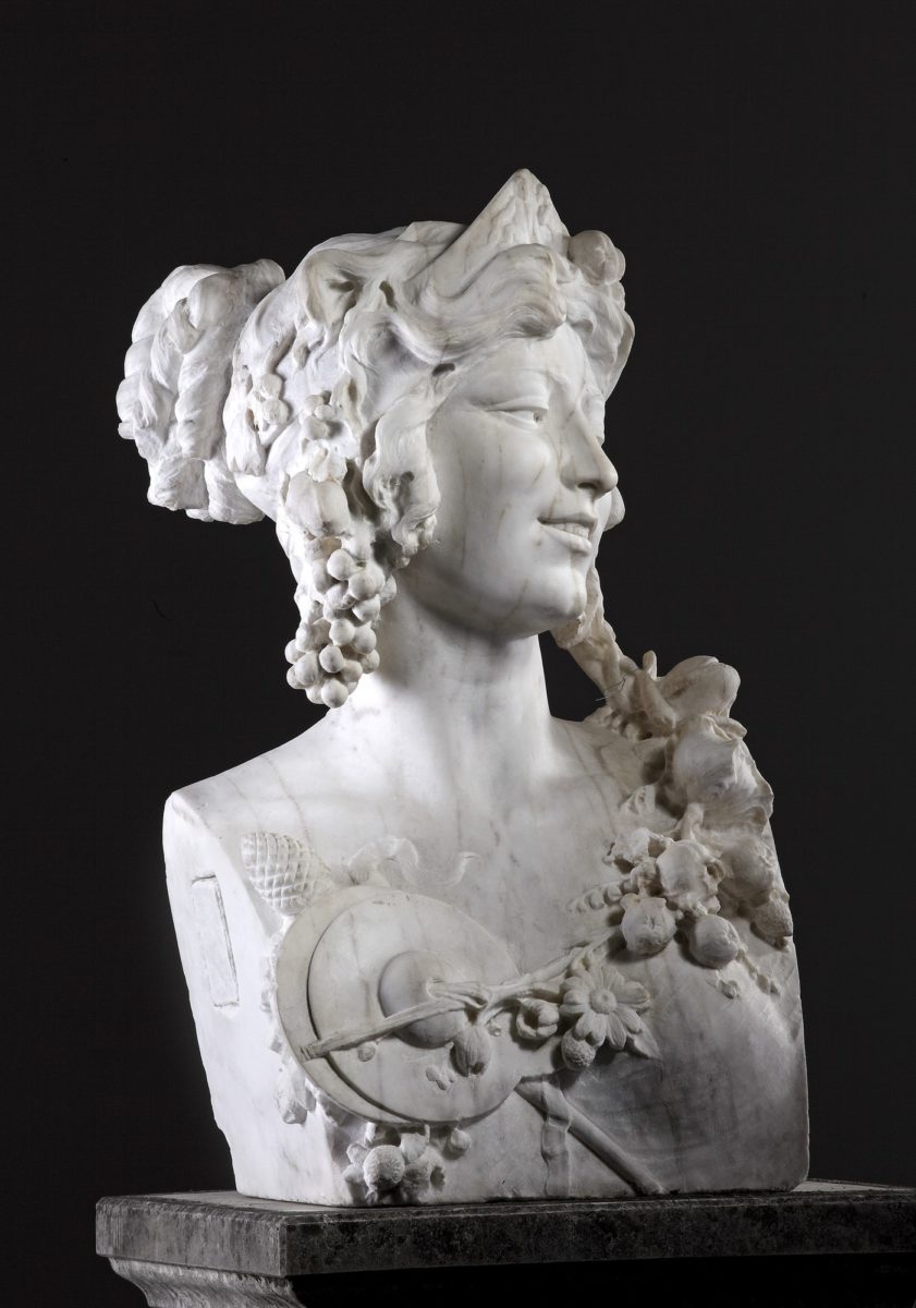Nationaal bevind zich Toestemming Antieke marmeren buste van een bacchante - Piet Jonker