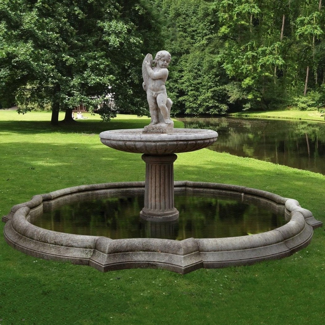afbetalen rekenmachine Petulance Grote antieke 19de eeuwse fontein van marmer en zandsteen - Piet Jonker