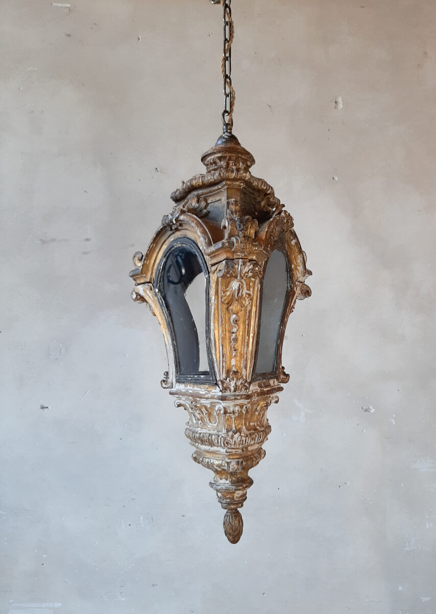 Liever zo zien Antieke houten hal lantaarn - Piet Jonker